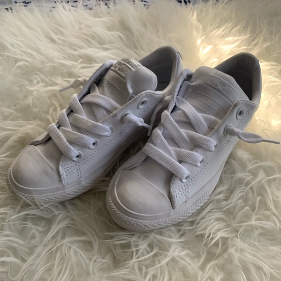 white leather converse size 13
